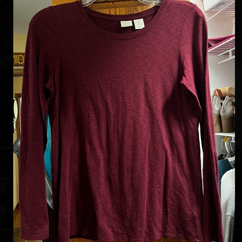 Long sleeve maroon shirt